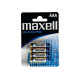 Maxell Pack de 4 Piles Alcalines LR03 AAA 1.5V