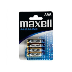 Maxell Pack de 4 Piles Alcalines LR03 AAA 1.5V