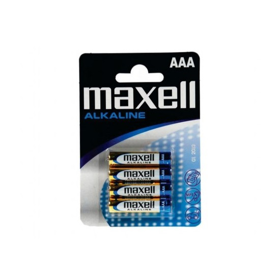 Maxell Pack de 4 Piles Alcalines LR03 AAA 1.5V