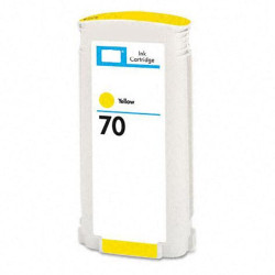 CARTOUCHE JET D'ENCRE GENERIQUE HP C9454A JAUNE 130ML N°70