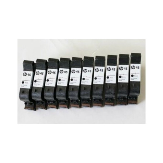 PACK DE 10 CARTOUCHES JET D'ENCRE ORIGINAL HP 51645A NOIR 42ML N°45