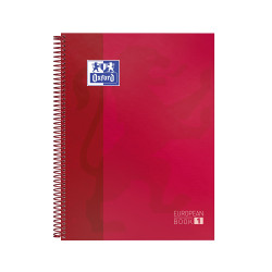 Oxford Europeanbook 1 Cahier Spirale Format A4+ Grille 5x5mm - 80 Feu