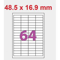 Etiquettes autocollantes Laser 48.5 x 16.9 (100 Planches A4)