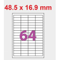 Etiquettes autocollantes Laser 48.5 x 16.9 (100 Planches A4)