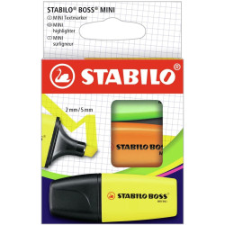 Stabilo Boss Mini Pack de 3 Marqueurs Fluorescents