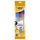 Bic Cristal Original Pack de 5 Stylos Bille - Pointe Roller 1,0 mm