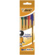 Bic Cristal Original Fine Pack de 4 Stylos Bille - Pointe Roller 0,8