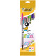 Bic Cristal Fun Pack de 4 Stylos Bille - Pointe Roller 1,6 mm