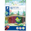 Staedtler Noris Color 185 Lot de 18 crayons de couleur hexagonaux