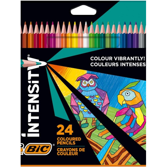 Bic Intensity Color Up Coffret de 24 Crayons Triangulaires de Couleur
