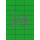 Apli Permanent Green Labels 70,0 x 37,0 mm 20 Feuilles