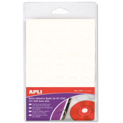 Apli Blanc Fixation Bouton pour CD/DVD 35 U.