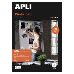 Apli Papier Photo Mat A4 120g 100 Feuilles