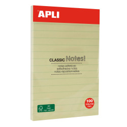 pli Classic Notes autocollantes avec lignes 100x150mm - Bloc de 100 f