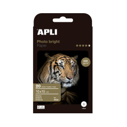 Apli Photobright Papier Photographique 10 x 15 cm 240g 20 Feuilles