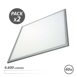 Elbat Pack 2 Panneaux LED 60X60 40W 4600LM - Couleur Blanche
