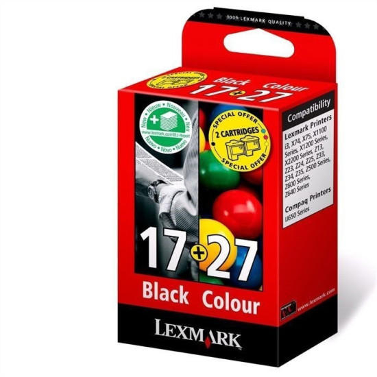 PACK DE 2 CARTOUCHES JET D'ENCRE ORIGINAL LEXMARK 80D2952 N ET COUL