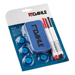 Dahle Basic Pack de 2 Marqueurs + Effaceur Magnétique + 4 Aimants