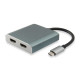 Adaptateur USB-C mâle vers 2x HDMI femelle