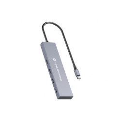 Conceptronic Hub USB-C avec 4x USB-C PD jusqu'à 100W - Boîtier en alu