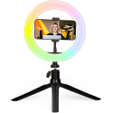 Ksix Studio Live Colours USB RGB Ring Light avec Trépied de Table