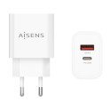 Aisens Chargeur 20W - 1xUSB-C PD3.0 - 1xUSB-A QC3.0