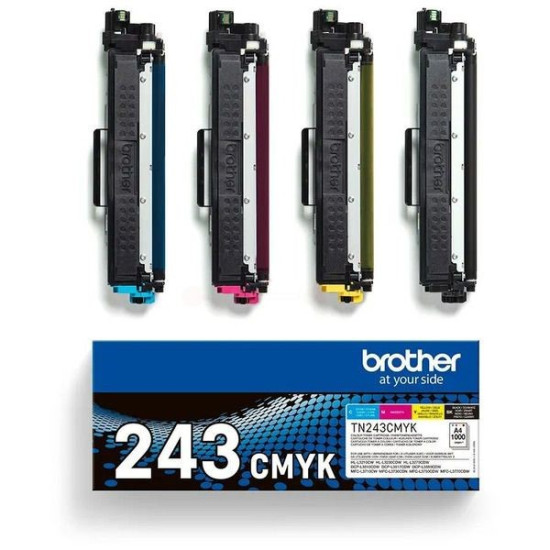 PACK 4 TONER ORIGINAL BROTHER TN243 / NOIR / CYAN / MAG / JAUNE - Horizon  Bureautique