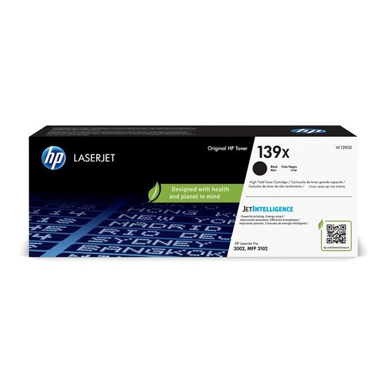 TONER LASER ORIGINAL HP W1390X / 139X NOIR 4000 PAGES