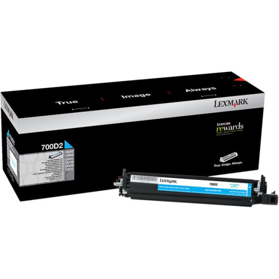 TAMBOUR ORIGINAL LEXMARK 70C0D20 / 700D2 CYAN 40000 PAGES