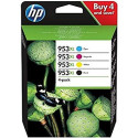 PACK ORIGINAL HP 953XL - NOIR / CYAN / MAGENTA / JAUNE - 3HZ52AE