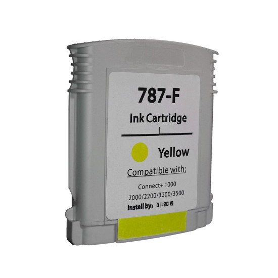 CARTOUCHE GENERIQUE PITNEY BOWES CONNECT+ / 787-F JAUNE 28ML