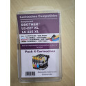 PACK 4 CARTOUCHES GENERIQUE BROTHER LC227XL / LC225XL / BK-C-M-Y