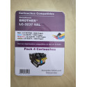 PACK 4 CARTOUCHES  GENERIQUE BROTHER LC3237 / LC-3237 / BK-C-M-Y