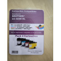 PACK 4 CARTOUCHES  GENERIQUE BROTHER LC3239XL / LC-3239XL / BK-C-M-Y