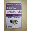PACK 4 CARTOUCHES  GENERIQUE BROTHER LC422XL / LC-422XL / BK-C-M-Y