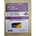 PACK 4 CARTOUCHES GENERIQUE BROTHER LC426XL / BK - C - M - Y