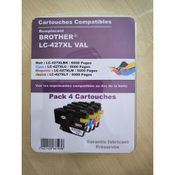 PACK 4 CARTOUCHES GENERIQUE BROTHER LC427XL / BK - C - M - Y
