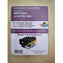PACK 4 CARTOUCHES GENERIQUE BROTHER LC427XL / BK - C - M - Y