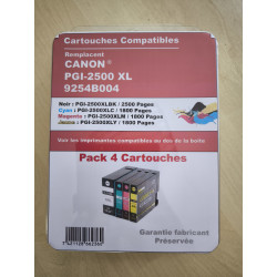 PACK 4 CARTOUCHES GENERIQUE CANON PGI2500XL/ PGI-2500XL CMJN 9254B004