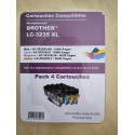 PACK 4 CARTOUCHES GENERIQUES BROTHER LC3235XL / BK-C-M-Y
