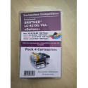 PACK 4 CARTOUCHES JET D'ENCRE GENERIQUE BROTHER LC421XL / BK-C-M-Y