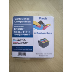 PACK 4 CARTOUCHES GENERIQUE EPSON T1816 / 18XL (1BK-1C-1M-1Y)