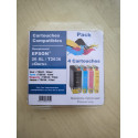 PACK 4 CARTOUCHES GENERIQUE EPSON T2636 / 26XL / BK/C/M/Y