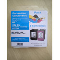 PACK DE 2 CARTOUCHES GENERIQUE HP 302XL / X4D37AE NOIR ET COULEUR