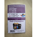 PACK DE 4 CARTOUCHES GENERIQUE BROTHER LC125XL / LC129XL / (BK-C-M-Y)