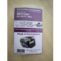 PACK DE 4 CARTOUCHES GENERIQUE BROTHER LC3217/ LC-3217 (1BK-1C-1M-1Y)