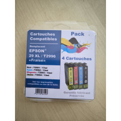 PACK DE 4 CARTOUCHES EPSON GENERIQUE T2996 / 29XL (1BK-1C-1M-1Y)