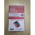 PACK 5 GENERIQUES CANON PGI570XL / CLI571XL / 0372C004 (2BK-1C-1M-1Y)