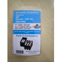 PACK 4 CARTOUCHES GENERIQUE HP 934XL / 935XL / X4E14AE / 1BK-1C-1M-1Y