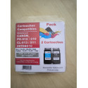PACK 2 CARTOUCHES GENERIQUE CANON PG512 / CL513 / 2970B010